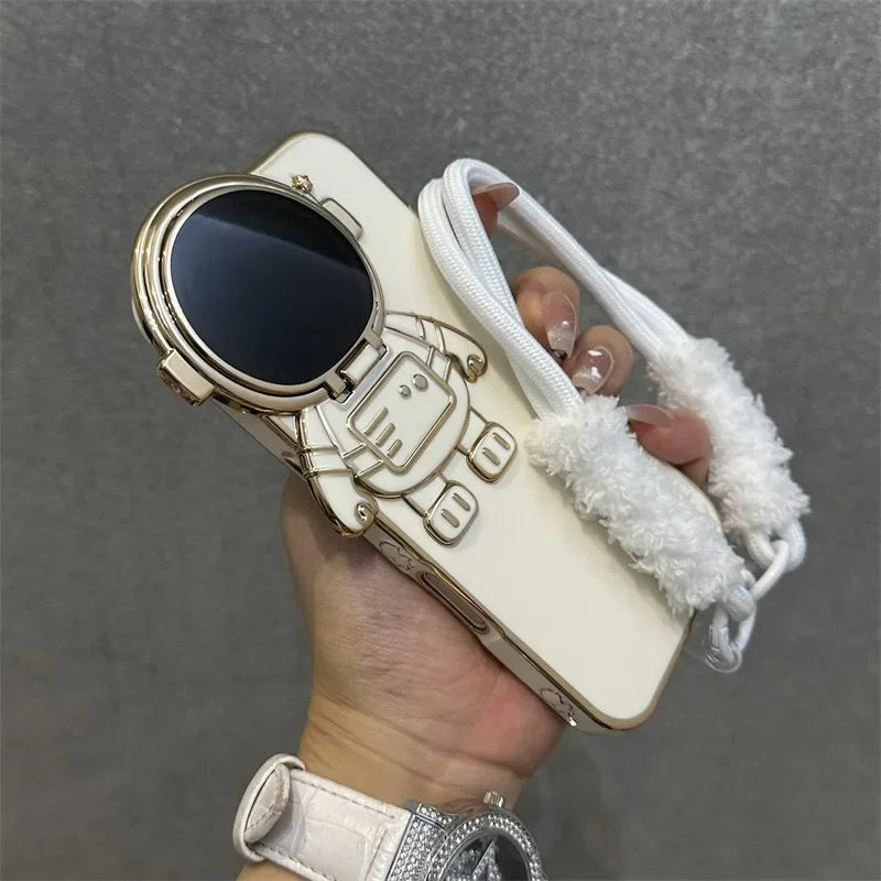 Astronaut Wristband Phone Case for iPhone - Fun and Functional Protection